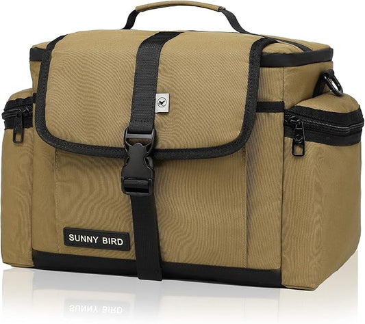 SUNNY BIRD Insulated Lunch Bag Tactical Lunch Box Cooler for Men and Women (Bark Brown)
