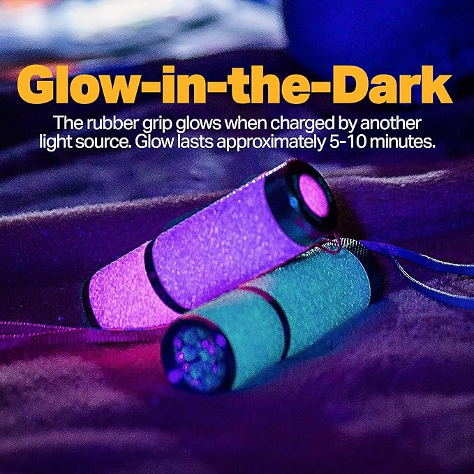 LUXPRO LP395 Gels Glow-in-the-Dark LED Flashlight (Purple, Blue, Teal)