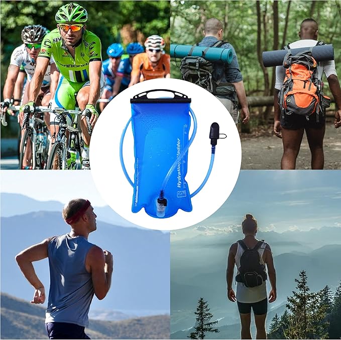 Azarxis Hydration Bladder Water Reservoir Leakproof 1.5L 2L 3L, BPA Free Hydration Pack Replacement for Running Walking Hiking Biking Climbing Cycling