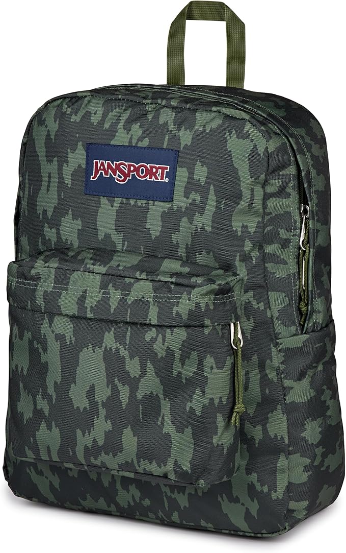 JanSport SuperBreak One Backpack - Durable, Lightweight Bag with 1 Main Compartment, Front Utility Pocket with Built-in Organizer, Premium Backpack, Camo Illusion