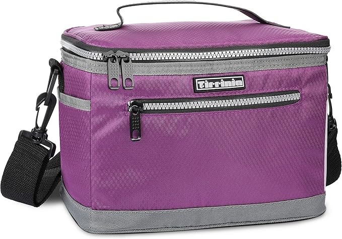 Tirrinia Insulated Lunch Bag for Women Men, Leakproof Thermal Reusable Lunch Box Tote for Adult by Tirrinia, Lunch Cooler for Office Work, Purple
