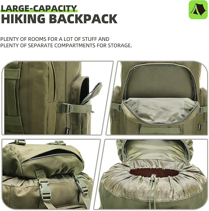 100L Camping Hiking Backpack Molle Rucksack Military Camping Backpacking Daypack
