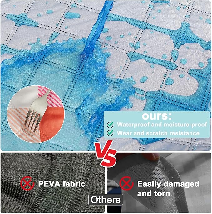 ICOSY Large Picnic Outdoor Blankets, 78" x 59" Beach Camping Blanket Waterproof Sandproof Picnic Camping Mat Camping Gear Essentials