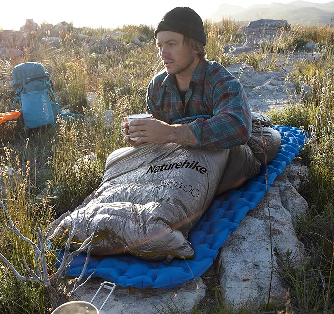 Naturehike Ultralight Down Sleeping Bag, 650FP, 3-4 Season, Adults, 32-42, Waterproof, Compact, Camping, Hiking