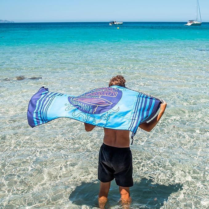 4Monster Microfiber Beach Towel Quick Dry,Super Absorbent Lightweight Travel Towel for Swimmers, Sand Free Camping Towel, Beach Towels for Pool, Swim, Water Sports,Yoga,Gym,Backpacking