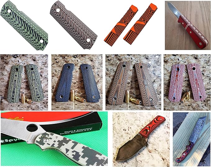 NC HAISDA G10 Scales knife Handle Material Knifemakers Sword DIY Slabs Grips Micarta Blanks Slabs Material pack of 2 Army Green