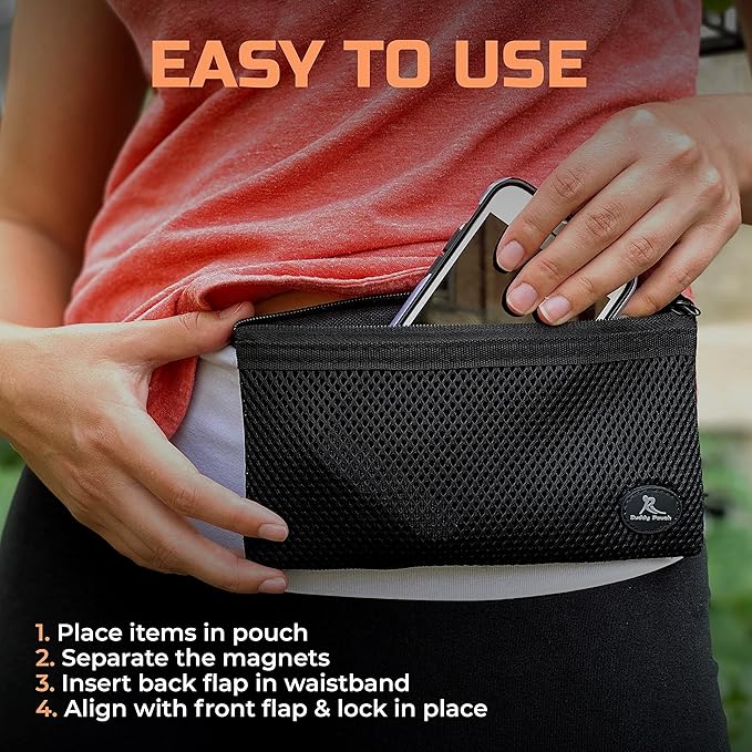 Running Buddy XXL Running Fanny Pack for Men & Women - Black | Running Waist Pack for Jogging, Hiking, Cycling | Phone, Money & Key Holder - No Bounce, Chafe, Slip | Water Resistant & Sweat Proof