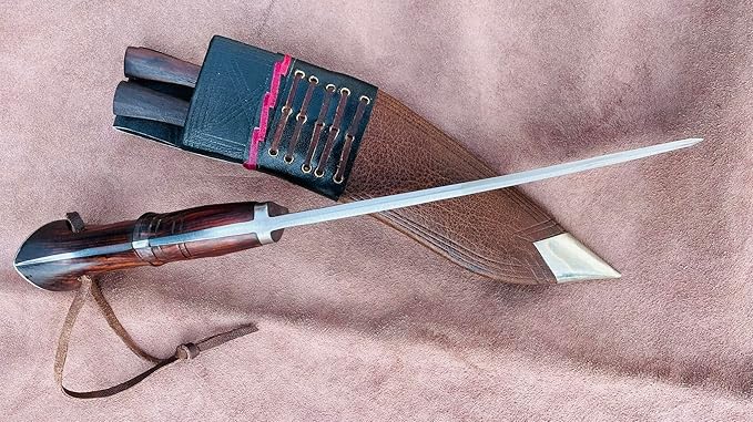 10" Hand Forged Full Tang Blade Service No 1 Guard Kukri, Traditional Highly Graded Carbon Steel Khukuri