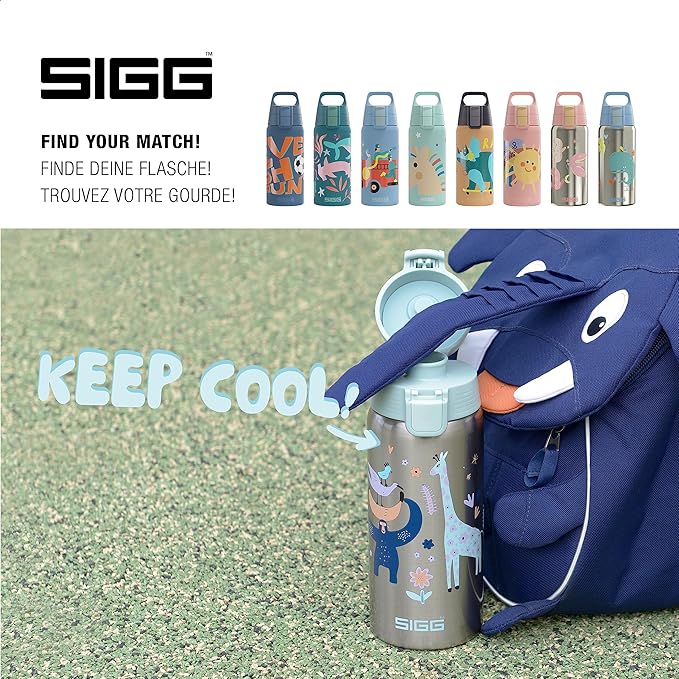 SIGG - Insulated Kids Bottle - Shield One Therm - For Carbonated Beverages - Dishwasher Safe - Stainless Steel - 17 Oz