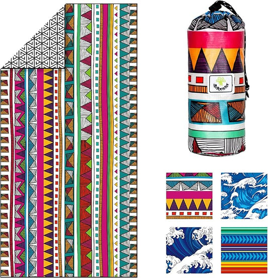 4Monster Microfiber Beach Towel Quick Dry,Super Absorbent Lightweight Travel Towel for Swimmers, Sand Free Camping Towel, Beach Towels for Pool, Swim, Water Sports,Yoga,Gym,Backpacking