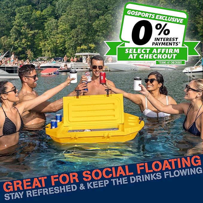CUDDY Floating Cooler and Dry Storage Vessel for Land & Water – 40QT– Great for River, Beach, Kayak, Pool, & Lake - Multiple Color Options