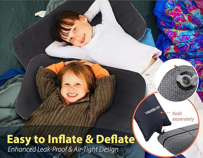 TREKOLOGY Large Inflatable Pillow for Camping, Inflatable Camping Pillow Air Pillow Blow Up Pillow Camping Pillows for Sleeping Inflatable Pillows for Sleeping Inflatable Lumbar Pillow ALUFT Ultra