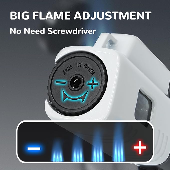 2 Pack Torch Lighter Triple 3 Jet Flame Adjustable Lighter Windproof Refillable Butane Gas Lighter Fuel Visible Pocket Lighter in a Gift Box(Fluid Not Included) Pearl Black&Pearl White