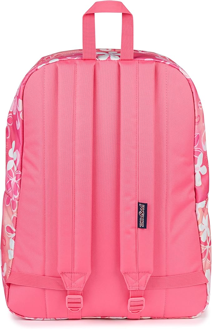 JanSport SuperBreak One Backpack - Durable, Lightweight Bag with 1 Main Compartment, Front Utility Pocket with Built-in Organizer, Premium Backpack, Hiblisscus