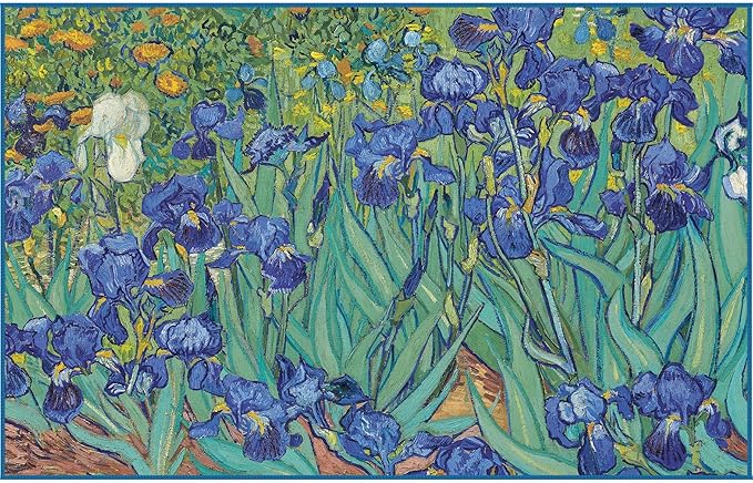 Large Oversized Microfiber Beach Towel - 40x63 Inches, Sand-Free, Quick-Drying, Ultra-Soft, Ideal for Travel, Pool, Yoga, and Camping - Includes Matching Drawstring Travel Pouch, van Gogh Irises
