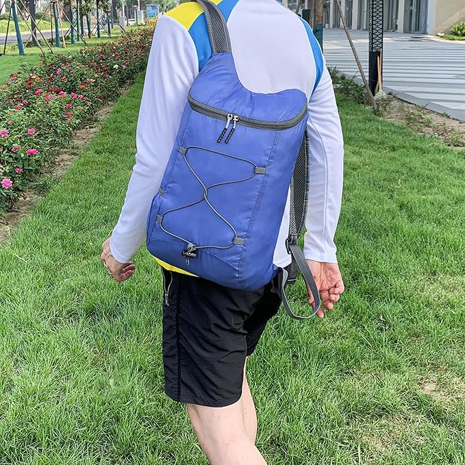 16L Hiking-Daypack Lightweight-Foldable Travel-Backpack Water-Resistant Camping Outdoor Packable Easy Carry-on Bag (Royal Blue)