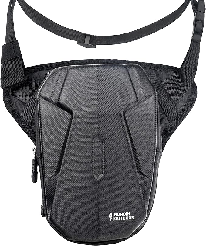 Motorcycle Waist Drop Leg Bag - Expandable Big Capacity Druable & Waterproof Tactical Fanny Pack, Multi-Pocket Storage Hip Thigh Bag for Cycling Hiking Climbing, Men and women