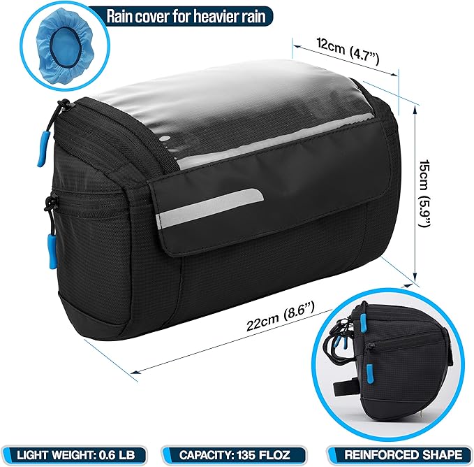 Fahrradlenkertasche Wasserdicht 4L, Handyhalterung, 4-lagiger Schutz Lenkertaschen fr Fahrrder | Fahrradlenkertasche, Fahrradtasche vorne, Fahrradtasche fr Lenker, Fahrrad-Handytasche, MTB,