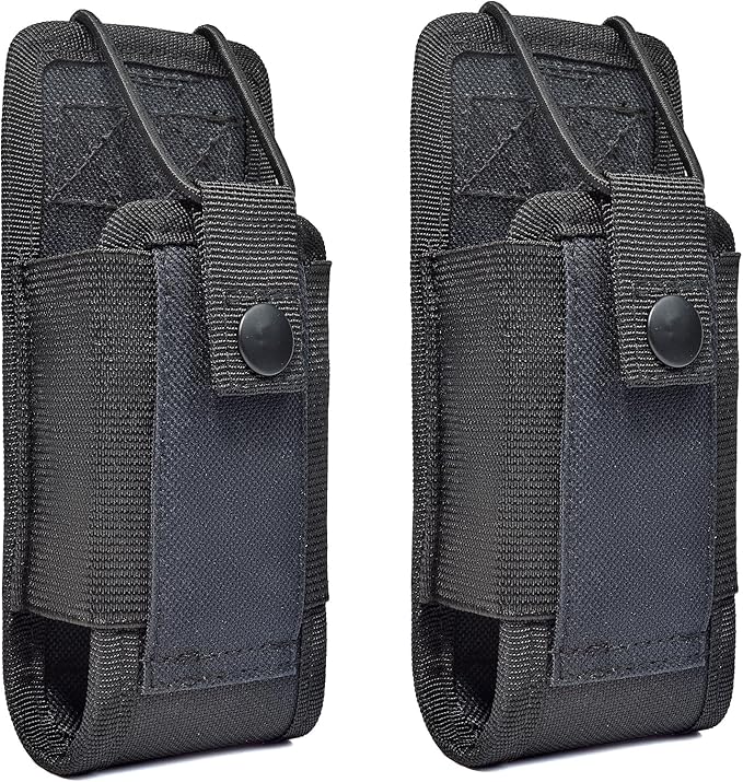 HYS Radio Holster MOLLE Pouch, Universal Walkie Talkie Holster Holder for Police Molle Vest, Walkie Talkies Nylon Holster
