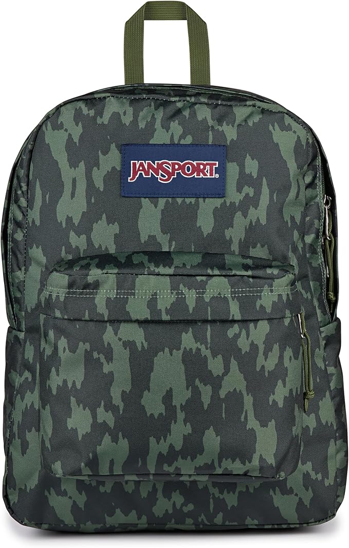 JanSport SuperBreak One Backpack - Durable, Lightweight Bag with 1 Main Compartment, Front Utility Pocket with Built-in Organizer, Premium Backpack, Camo Illusion