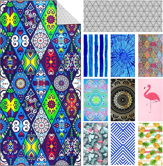 Genovega Microfiber Compact Sandproof Pool Beach Towel Blanket - Quick Fast Dry Sand Free Proof Outdoor Clearance Thin Camping Travel Swim Towels Personalized Girls Women Men Adults Friend Gift Boho