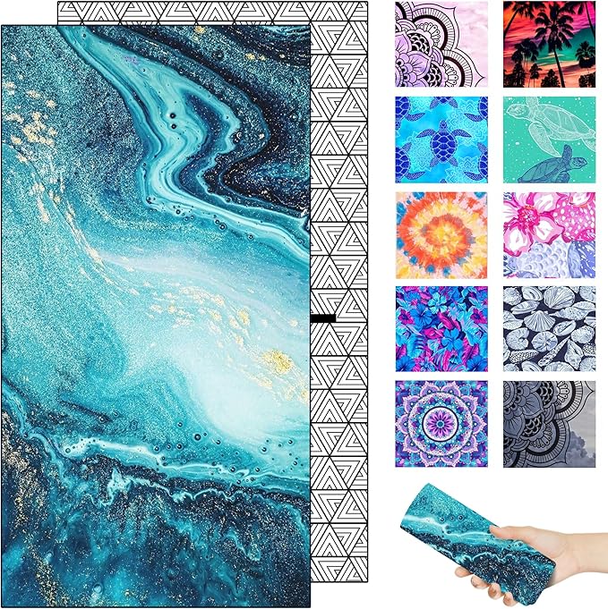 Microfiber Quick Dry Beach Towel – Lightweight Sand Free Oversized Large Towel Accessories Travel Must Have Swim Pool Yoga Camping Gear Summer Cruise Ship Compact Sandproof Item Gift Starry Sky