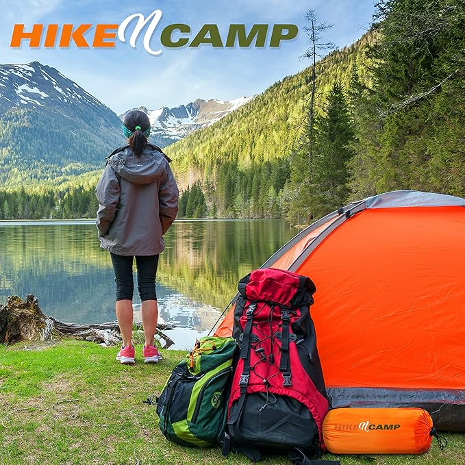 Backpacking Air Mattress Sleeping Pad - Self Inflating Waterproof Lightweight Sleep Pad Inflatable Camping Sleeping Mat w/Carrying Bag