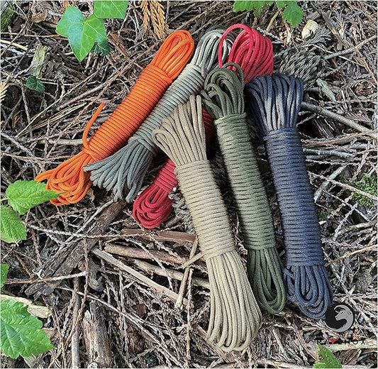 Ravenox Type III 550 Paracord | Genuine Military 550 Cord (Black)(100 Feet)| 7 Inner Strand, 100% Twisted Nylon Cordage | Parachute Cord Rope for Military, Survival, Outdoor Recreation | Made in USA