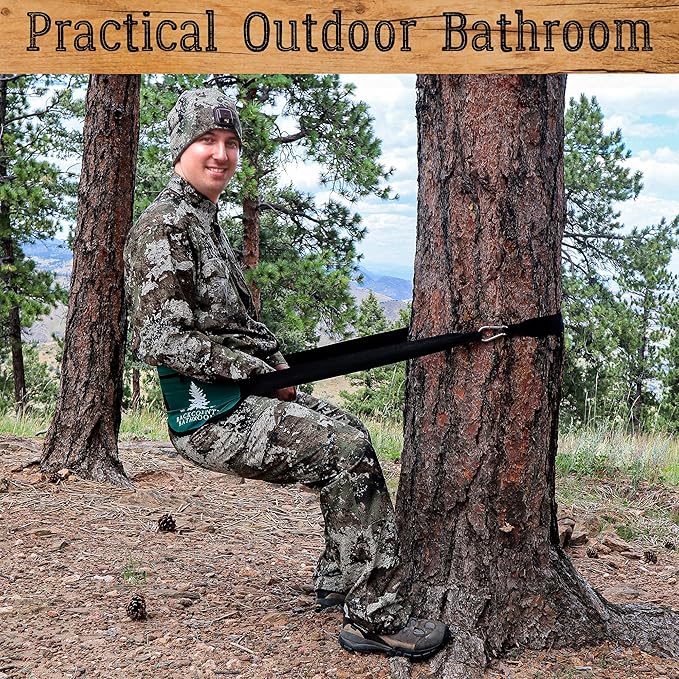 D&J Backcountry Bathroom: Portable Outdoor Toilet Solution for Camping, Hiking, and Hunting - Crap Strap for Pooping - Compact, Lightweight, and Easy to Use!
