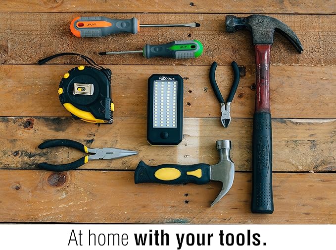 Versa Smart Utlility Light - 900 Lumens Extreme Brightness - 60 SMD Work Light - 4 LED Flashlight - for Camping, Emergency Kit, Auto and Home Repair.