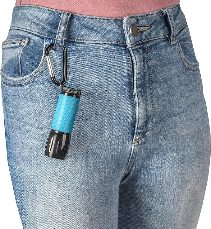 Carson UVSight PRO UV Flashlight with 9 Ultra Violet LED Bulbs and Carabiner Clip - Great for Detecting Pet Stains, Auto Leaks, Currency, Scorpions, Resin Curing & More (SL-44), Blue, XX-Large