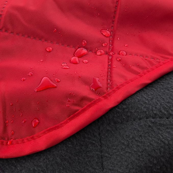 DOWN UNDER OUTDOORS Large Waterproof Windproof Extra Thick 350 GSM Quilted Fleece Stadium Blanket, Camping Picnic Outdoor & Beach, Machine Washable 82 x 55