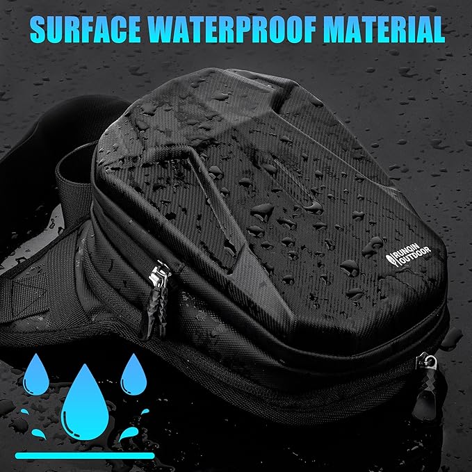 Motorcycle Waist Drop Leg Bag - Expandable Big Capacity Druable & Waterproof Tactical Fanny Pack, Multi-Pocket Storage Hip Thigh Bag for Cycling Hiking Climbing, Men and women