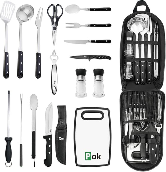 Upgrade Your Camp Kitchen with the Pak 24-Piece Camping Cookware Set — Cook Anywhere Like a Pro!