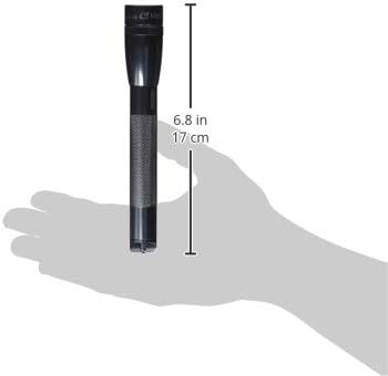 MagLite Mini LED Pro Flashlight - Ultra Bright 332 Lumens, Adjustable Beam, Water-Resistant IPX4, Shock Resistant, 2 Power Modes, Includes 2 AA Premium Alkaline Batteries - (Holster Pack, Gray)