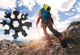 18-in-1 Snowflake Multi Tool Portable Stainless Steel Snowflake Bottle Opener/Flat Phillips Screwdriver Kit/Wrench Tools for Outdoor Camping Tool ,Christmas Gift (1Silver+1Black +1Colorful+1Gold)