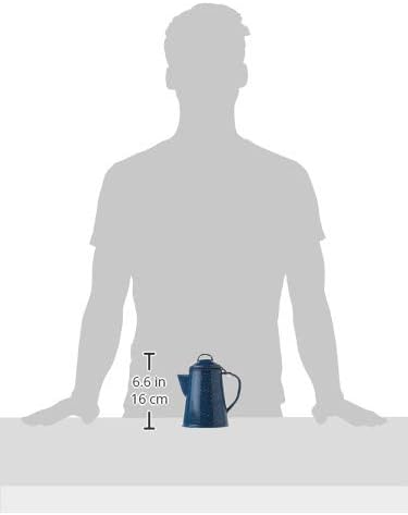 GSI Outdoors Enamel Coffee Pot for Storing Hot Coffee, Tea and Water for Camping, Cabin & Farmhouse - 3 Cup