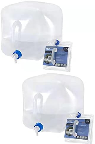 Collapsible Water Container with Spigot, BPA Free Water Storage Jug Water Canteen for Outdoor Camping Hiking & Emergency Survival Kit, Foldable Portable