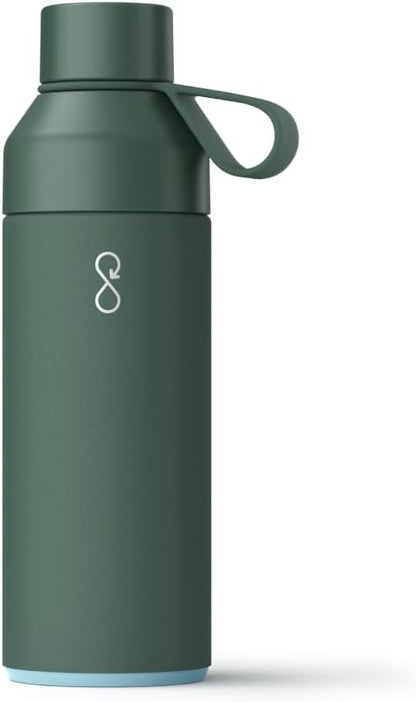 Ocean Bottle - Recycled Stainless Steel Drinks Reusable Water Bottle - Eco-Friendly & Reusable - Forest Green - 17 oz