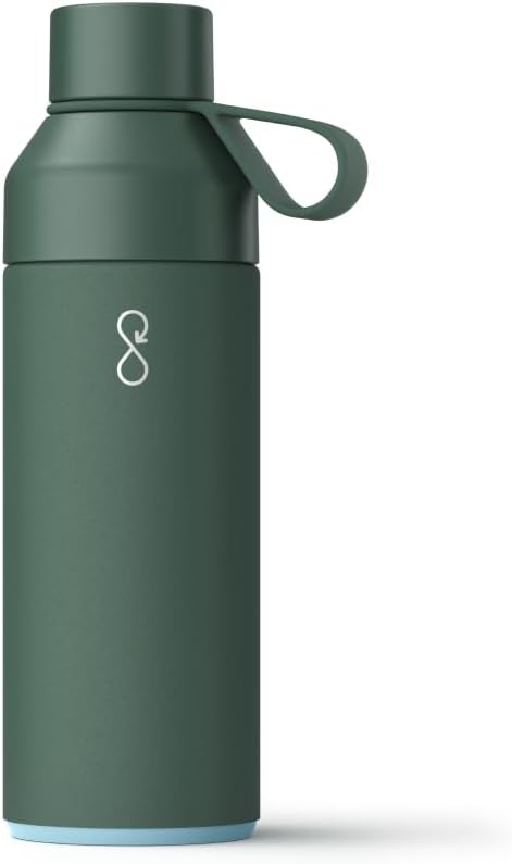 Ocean Bottle - Recycled Stainless Steel Drinks Reusable Water Bottle - Eco-Friendly & Reusable - Forest Green - 17 oz