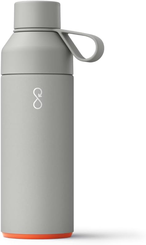 Ocean Bottle - Recycled Stainless Steel Drinks Reusable Water Bottle - Eco-Friendly & Reusable - Rock Grey - 17 oz