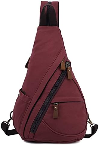 Sling Bag Crossbody Backpack Shoulder Casual Daypacks Rucksack for Men&Women Outdoor Cycling Hiking Travel Wine Red