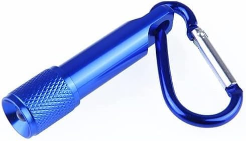 Blue Mini Flashlight, LED Handheld Torch with Carabiner Clip, Mini LED Flashlight for Party Favors, Night Reading, Camping, Hiking, Power Outage