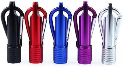 Blue Mini Flashlight, LED Handheld Torch with Carabiner Clip, Mini LED Flashlight for Party Favors, Night Reading, Camping, Hiking, Power Outage