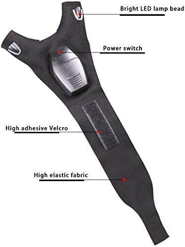 LED Rechargeable Flashlight Glove ,Hands Free Unique Gadget Tools Gifts for Valentine's Day Gifts Outdoor Fishing Gloves Repairing Cars Night Running Fishing Camping Hiking in Dark Place (2 Pair)
