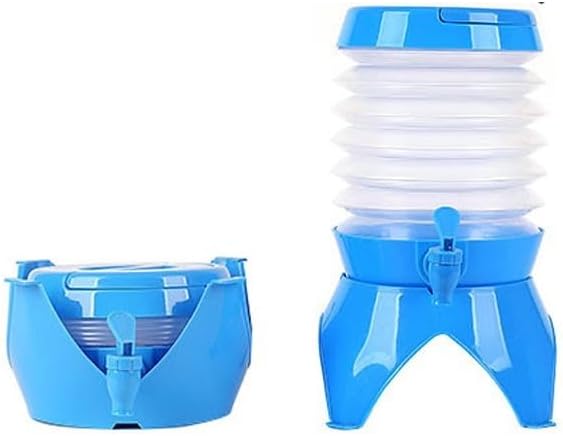 Collapsible and Foldable Water Storage Container with Spigot, 9.5-Liter/2.5-Gallon, for Camping, Hiking and Outdoor Activities
