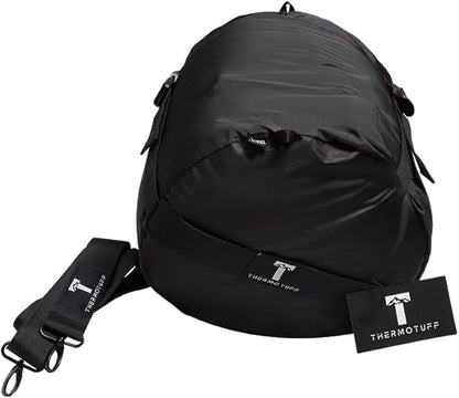 Thermotuff Wearable Sleeping Bag with Dual Hoodie, Long Sleeves, Pockets & Adjustable Drawstring - Ideal for Camping, Cold Weather Hiking, and Stadium Sak Blanket