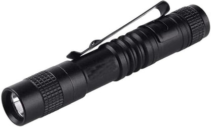 Flashlight Pen Mini Handheld Penlight LED Pocket Pen Light Flashlight Torch Super Small AAA Xpe-R3Lamp Belt Clip Light Pocket Torch with Holster with Clip for Camping, Outdoor, Emergency