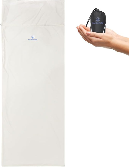Sleeping Bag Liner for Warm Weather Seasons with Carry Bag - Protable,Lightweight and Skin-Friendly Sleeping Bag for Camping,Hiking and Backpacking.