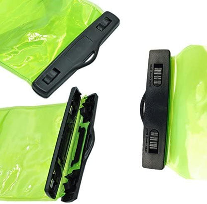 Lsgoodcare Portable Two Way Radio Waterproof Rainproof Bag Case Pouch Compatible with Motorola Kenwood Midland UV-3R UV-5R PX-888 Walkie Talkie Radio,5 Inch x 13.8 Inch, Green